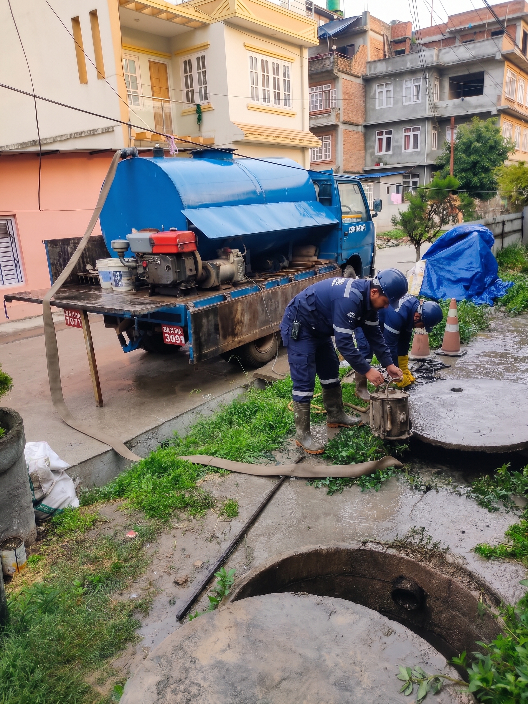 Professional drainage technician in Kathmandu